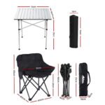 Weisshorn 3pc Camping Dining Table Chair Set