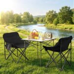 Weisshorn 3pc Camping Dining Table Chair Set