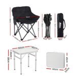 Weisshorn 3pc Camping Table Chair Set