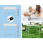 Weisshorn 90cm Folding Aluminium Camping Table