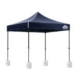 3x3m Instahut Pop-up Gazebo with Leg Weights – Navy Blue