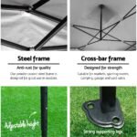 3x3m Instahut Pop-up Gazebo with Leg Weights – White