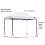 Instahut 3 x 4.5m Gazebo & Weights Pack – White
