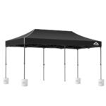 Instahut 6 x 3m Pop-Up Gazebo with Base Pods – Black