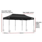 Instahut 6 x 3m Pop-Up Gazebo with Base Pods – Black