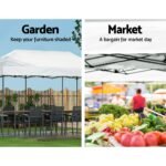 3x6m Instahut Pop-up Gazebo with Leg Weights – White