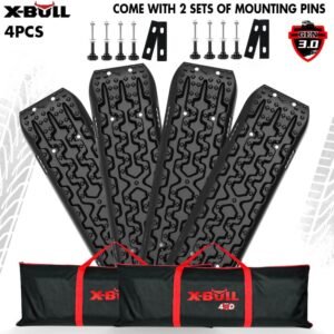 X-BULL 4 x Recovery Tracks with Mounting Bolts - Black