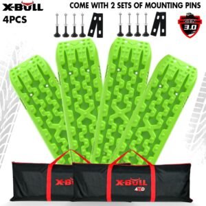X-BULL 4 x Recovery Tracks with Mounting Bolts - Green
