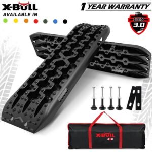 X-BULL Generation 3 Recovery Tracks - Black x 2 - With Mounting Pins