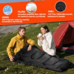 Detachable Waterproof Queen Size Sleeping Bag with 2 Pillows