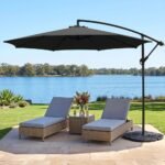 3m Cantilevered Outdoor Umbrella – Black