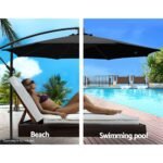 3m Cantilevered Outdoor Umbrella – Black
