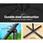 3m Cantilevered Outdoor Umbrella – Black