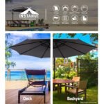 3m Cantilevered Outdoor Umbrella – Charcoal
