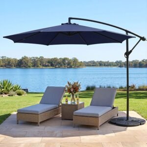 3m Cantilevered Outdoor Umbrella - Navy