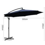 3m Cantilevered Outdoor Umbrella – Navy