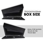 750mm Underbody Ute Tray Toolbox Set – Black Steel