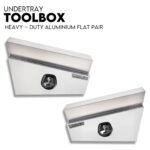 750mm Underbody Ute Tray Toolbox Set –  Aluminium