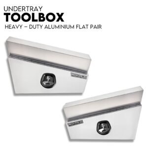 750mm Underbody Ute Tray Toolbox Set –  Aluminium